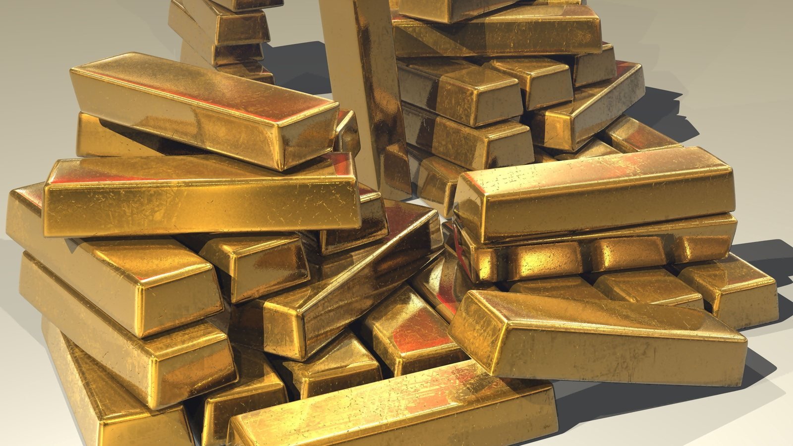 Stacked gold bars